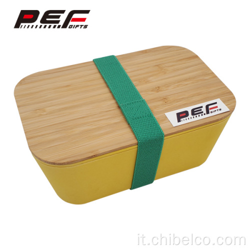 Lunch box a due strati con forchette cucchiaio coltello